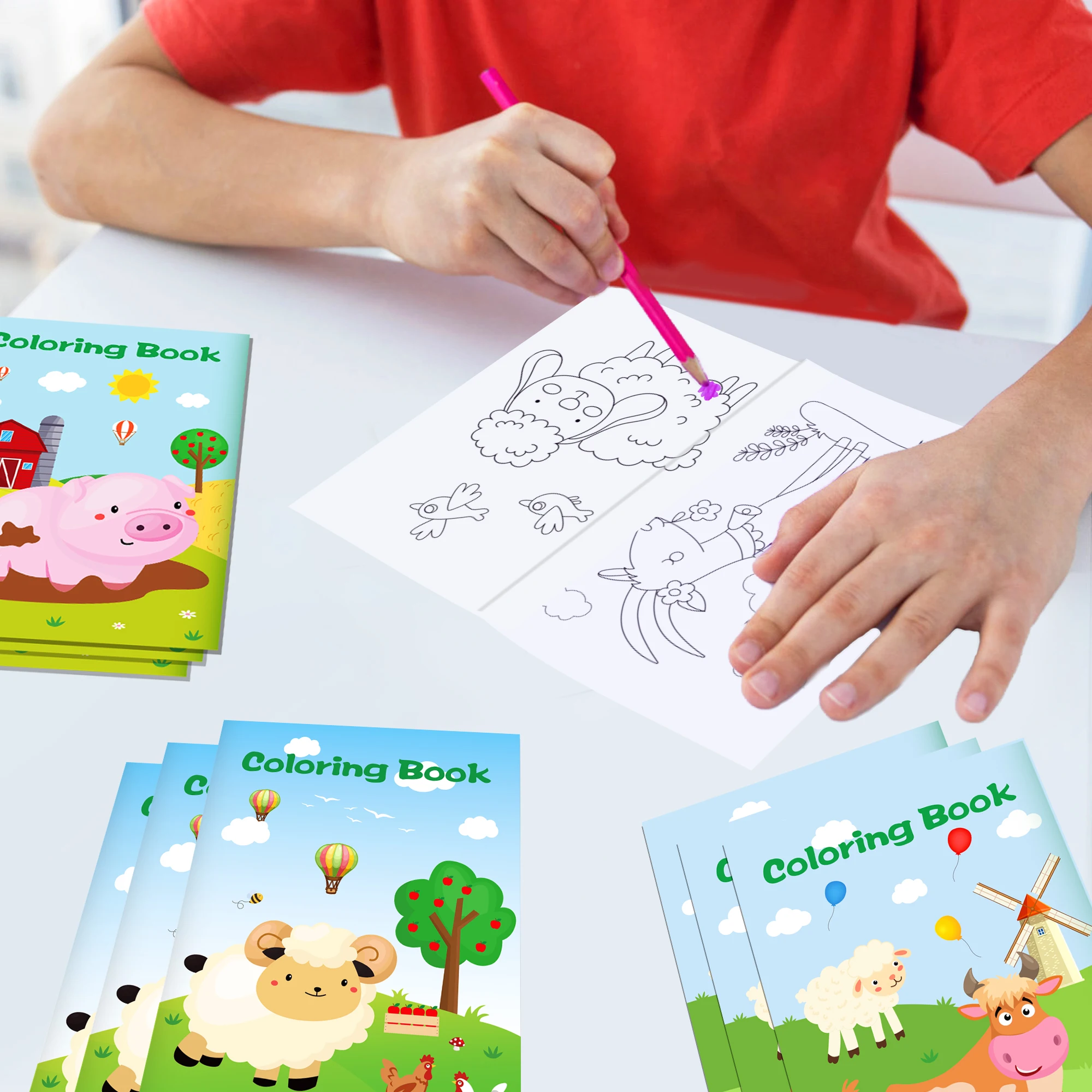 12pcs/set Kids Toys Study Book Cartoon Farm Animals Birthday Material Students DIY Coloring Books Color Graffiti Picture Book 
12pcs/set Kids Toys Study Book Cartoon Farm Animals Birthday Material Students DIY Coloring Books Color Graffiti Picture Book