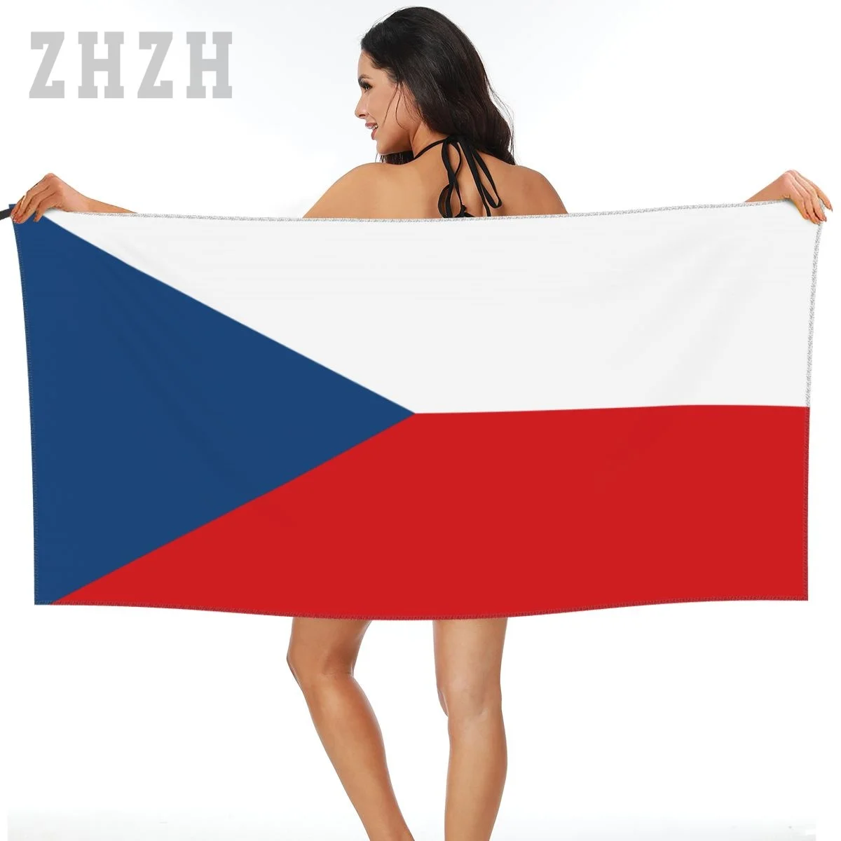 

Многофункциональное банное полотенце с эмблемой флага Чехии, быстросохнущее, впитывающее, из микрофибры, мягкое, воздухопроницаемое, для пляжа, для ванной комнаты