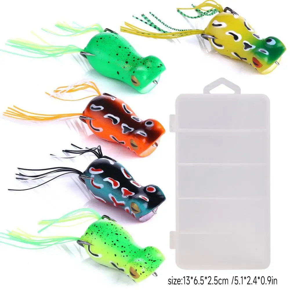 5Pcs Realistic Prop Frog Bass Trout Fishing Lures Kit Set Soft Swimbait Floating Bait With Hooks For Freshwater Saltwater
5Pcs Realistic Prop Frog Bass Trout Fishing Lures Kit Set Soft Swimbait Floating Bait With Hooks For Freshwater Saltwater