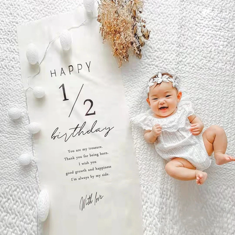 Birthday letter hanging cloth, Japanese style children's half birthday decoration, photography props and tapestry, happy 6 month
Birthday letter hanging cloth, Japanese style children's half birthday decoration, photography props and tapestry, happy 6 month