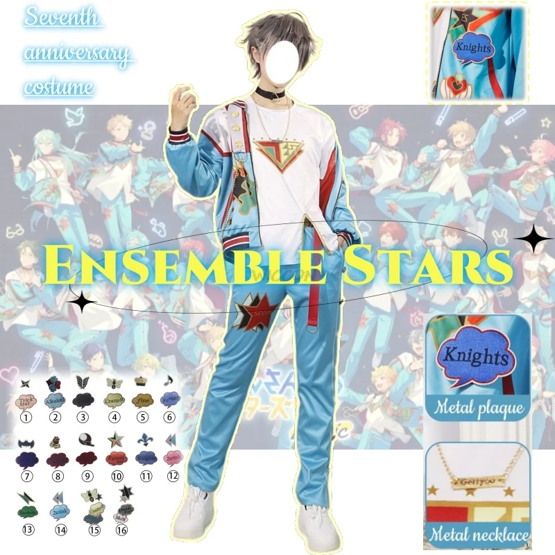 Anime Game Ensemble Stars Cosplay Costume Clothes Shoes Metal Plaque Uniform Cosplay Stage Costume Seventh Anniversary Costume
Anime Game Ensemble Stars Cosplay Costume Clothes Shoes Metal Plaque Uniform Cosplay Stage Costume Seventh Anniversary Costume