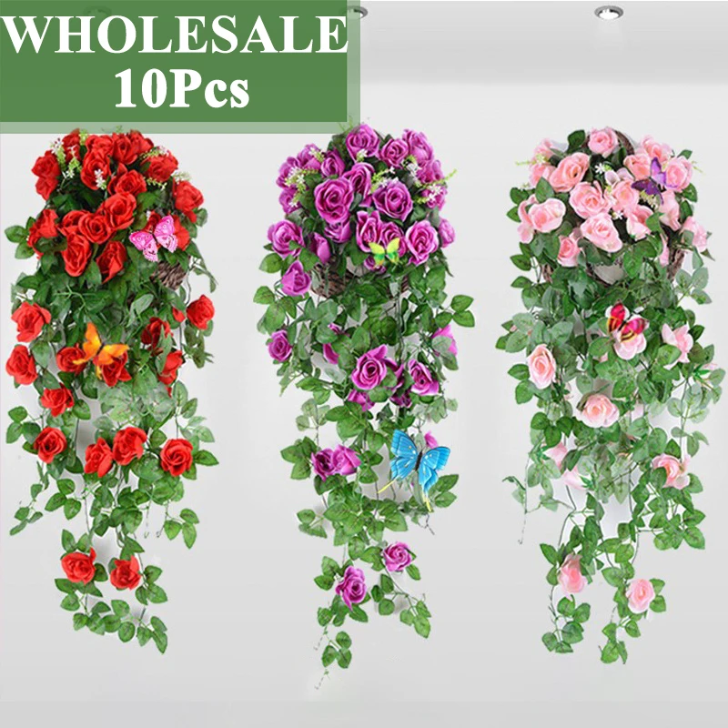 Wholesale 10pcs Rose Artificial Flowers Vine DIY For Wedding Garland Wedding Party Home Room Decoration Wall Hanging Fake Flower
Wholesale 10pcs Rose Artificial Flowers Vine DIY For Wedding Garland Wedding Party Home Room Decoration Wall Hanging Fake Flower