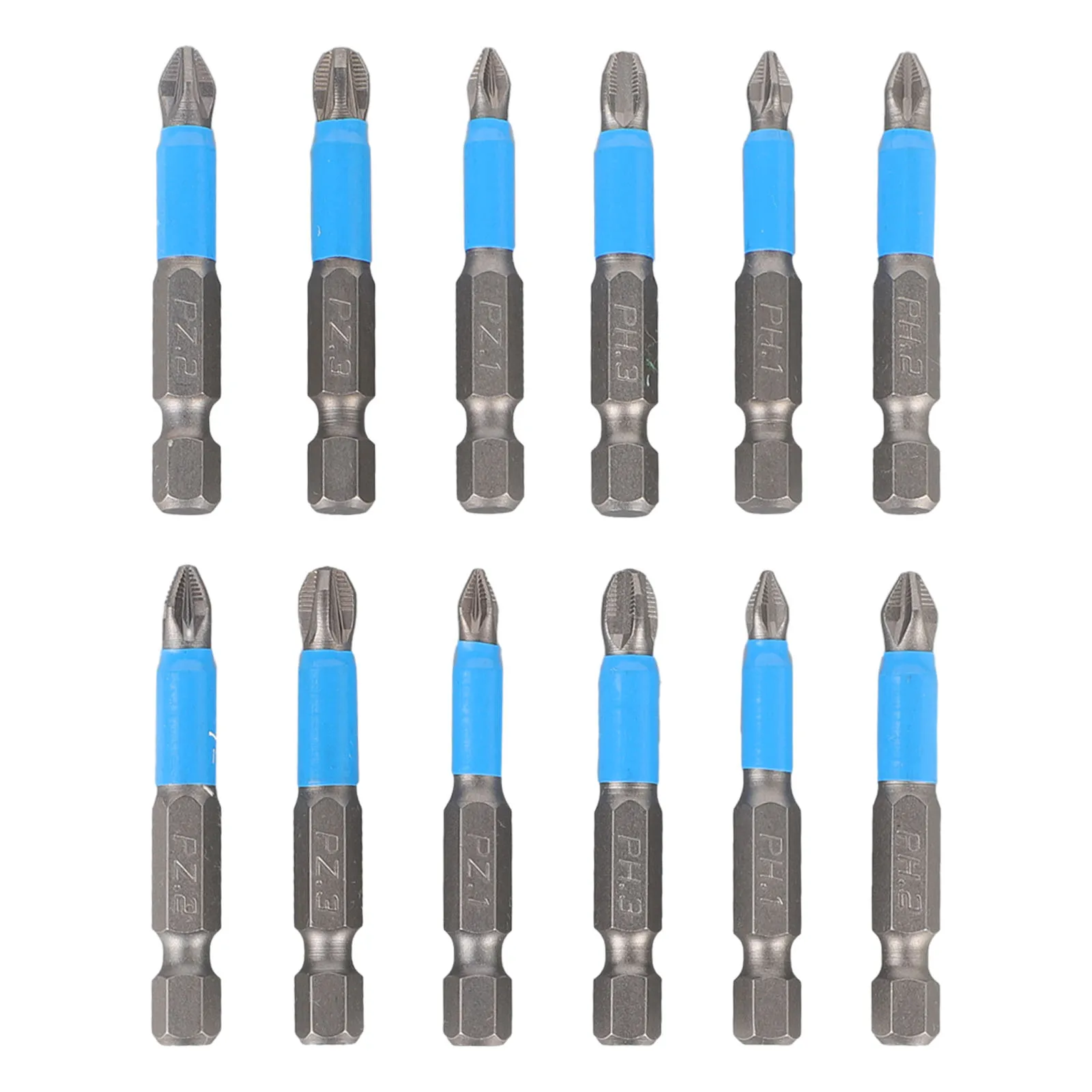 12pcs 50mm Anti Slip Electric Drill Bit Head Screwdriver Bit Set PH1, PH2, PH3, PZ1, PZ2, PZ3 High Hardness
12pcs 50mm Anti Slip Electric Drill Bit Head Screwdriver Bit Set PH1, PH2, PH3, PZ1, PZ2, PZ3 High Hardness