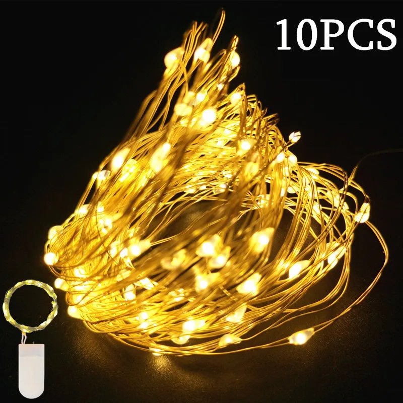 10PCS LED Waterproof Fairy Light Copper Wire String Lamp for Wedding Xmas Garland Party CR2032 Battery Christmas Tree Decoration
10PCS LED Waterproof Fairy Light Copper Wire String Lamp for Wedding Xmas Garland Party CR2032 Battery Christmas Tree Decoration