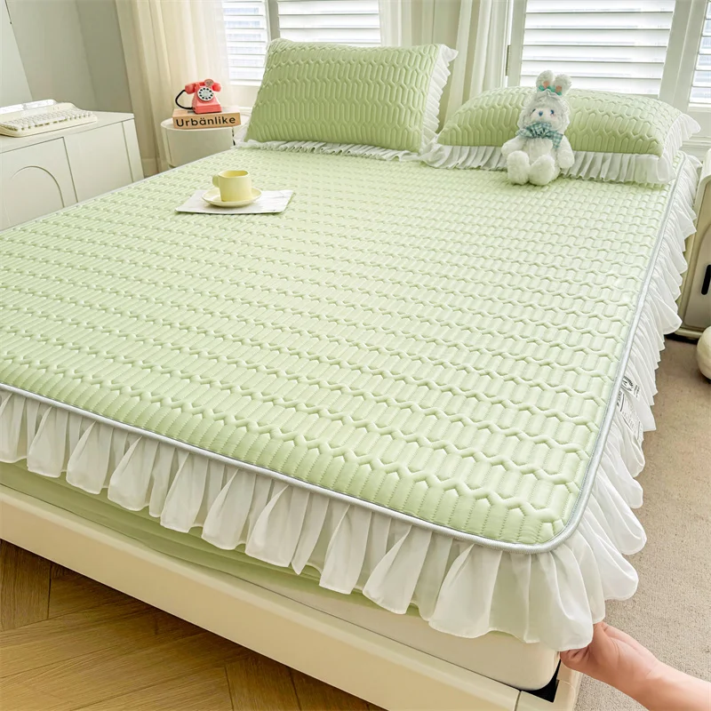 Solid Color Lace Model Latex Bed Hats Three-piece Single Cool Feeling Silk Summer Pillowcase Need Order
Solid Color Lace Model Latex Bed Hats Three-piece Single Cool Feeling Silk Summer Pillowcase Need Order