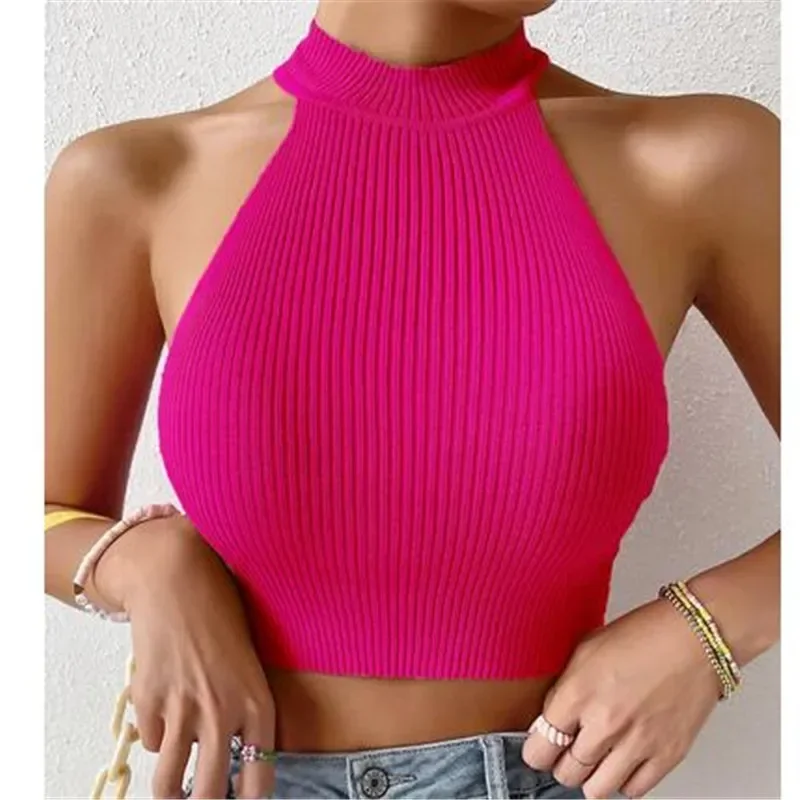 Summer Dopamine Women Basics Casual Knit Sleeveless Corset Halter Crossfit Crop Top Y2k Clothes Femme Stretch Sweater Tank
Summer Dopamine Women Basics Casual Knit Sleeveless Corset Halter Crossfit Crop Top Y2k Clothes Femme Stretch Sweater Tank