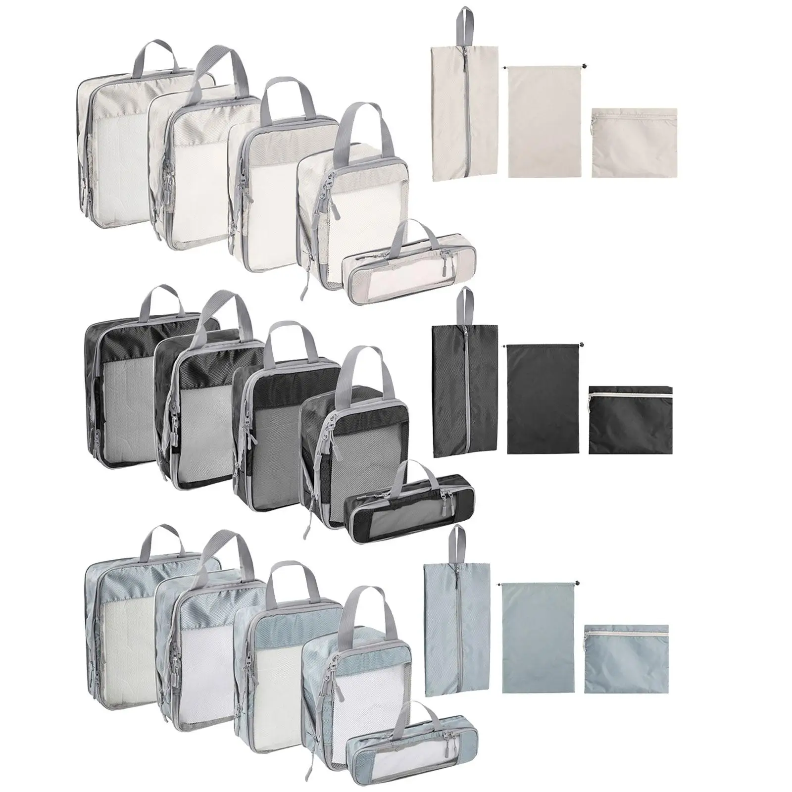 8x Compression Packing Cubes Clothes Storage Bags Laundry Bags for Backpacking Business Travel Holidays Family Vacations Hiking
8x Compression Packing Cubes Clothes Storage Bags Laundry Bags for Backpacking Business Travel Holidays Family Vacations Hiking
