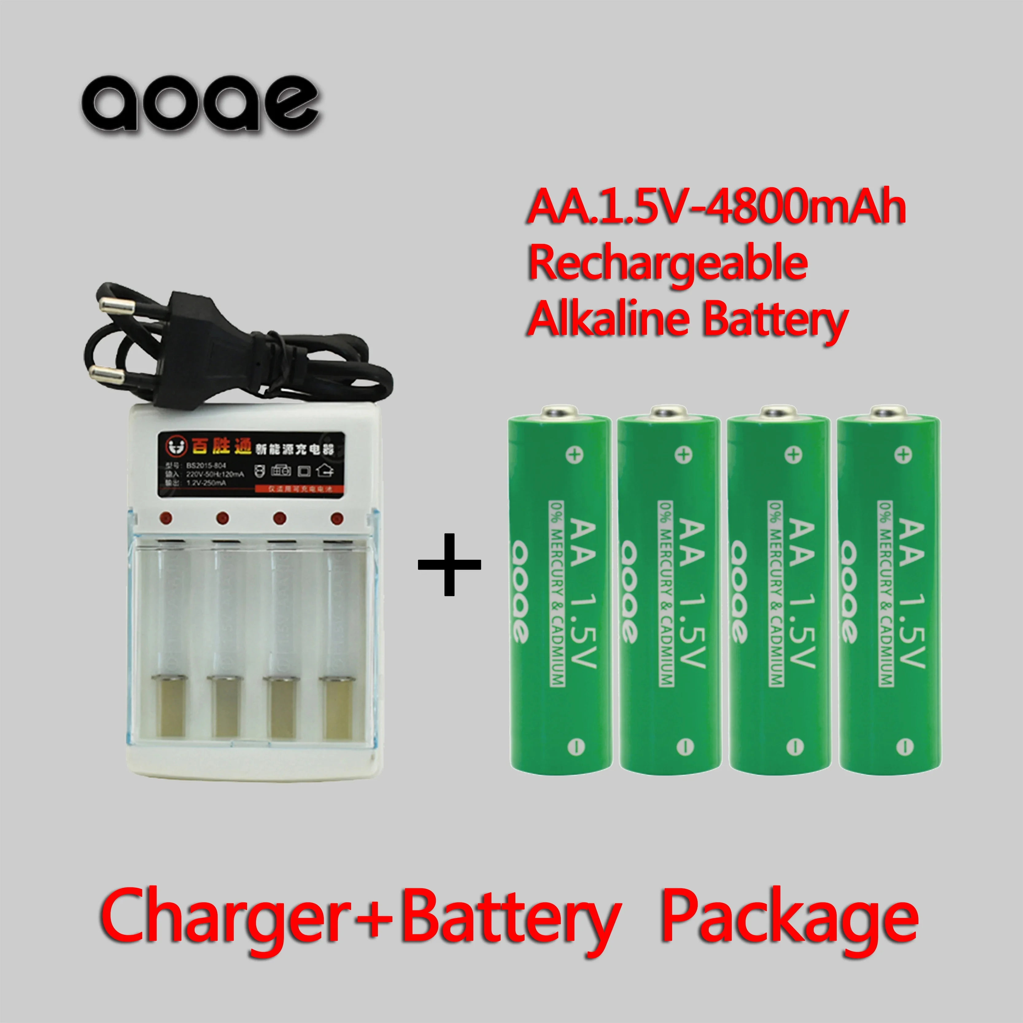 100% brand new AA rechargeable battery 4800mAh 1.5V, with charger battery suitable for toy remote control more charging products
100% brand new AA rechargeable battery 4800mAh 1.5V, with charger battery suitable for toy remote control more charging products