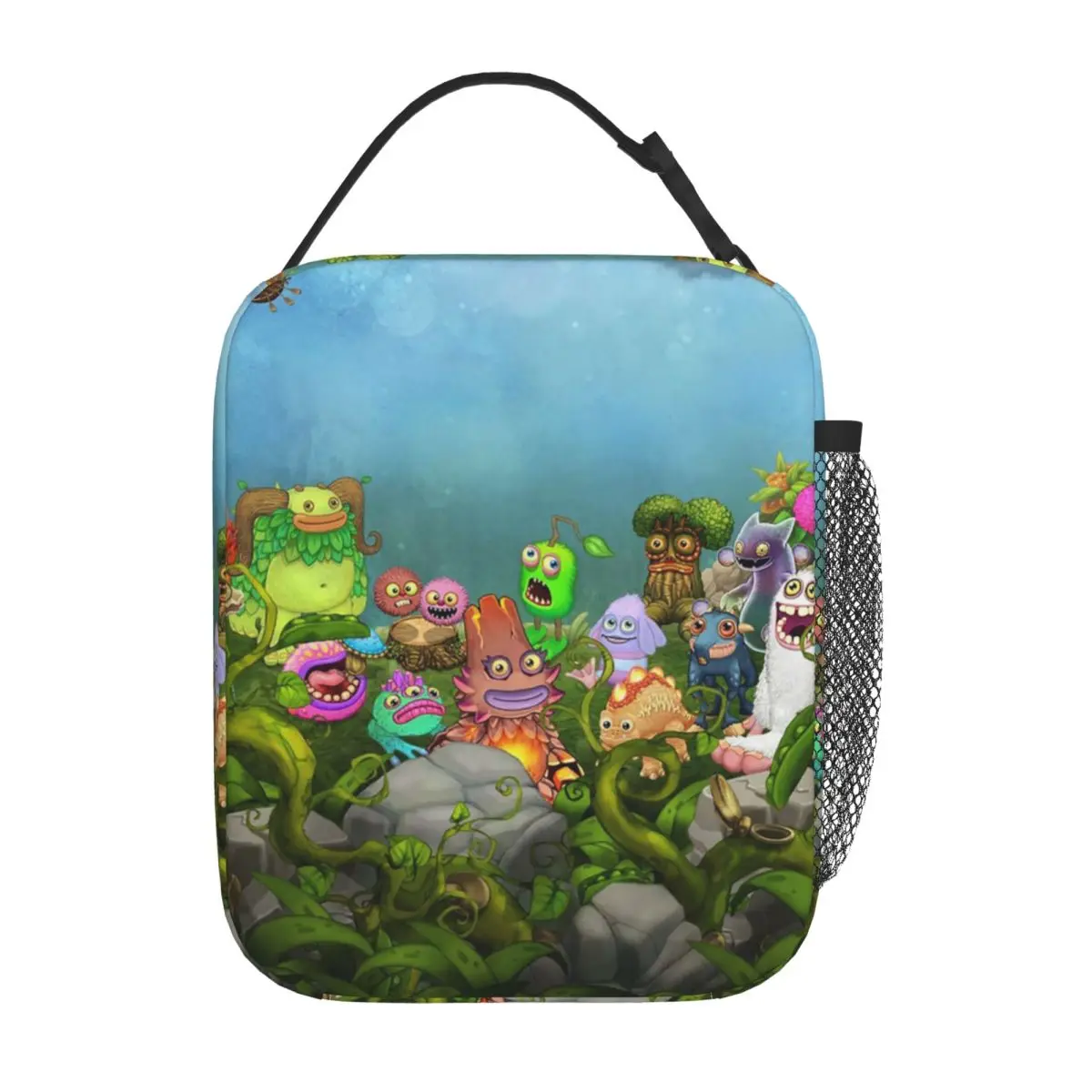 

My Singing Monsters Insulated Lunch Bag Portable Cartoon Game Reusable Thermal Bag Lunch Box Tote School Travel Men Women