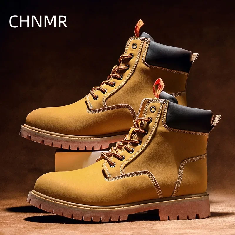 

Men Boots High-top Comfortable Wear-Resistant Outdoor Shoes Non-slip All-match Fashion British Style Keep Warm Winter Featured