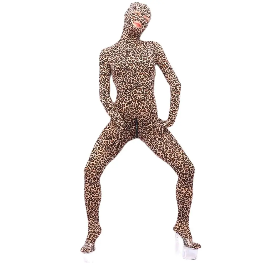 Woman Jumpsuit Leopard Print Full Body Wrap Tights Appeal Clothing Cosplay Zentai Zip Open Crotch Bodysuit Catsuit Stage Costume
Woman Jumpsuit Leopard Print Full Body Wrap Tights Appeal Clothing Cosplay Zentai Zip Open Crotch Bodysuit Catsuit Stage Costume