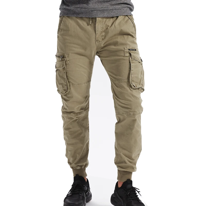 

Casual Military Pants Men Cargo Pants Autumn Tooling Trousers Solid Color Mens Fashion Pocket Army Pants Cotton Leisure Joggers