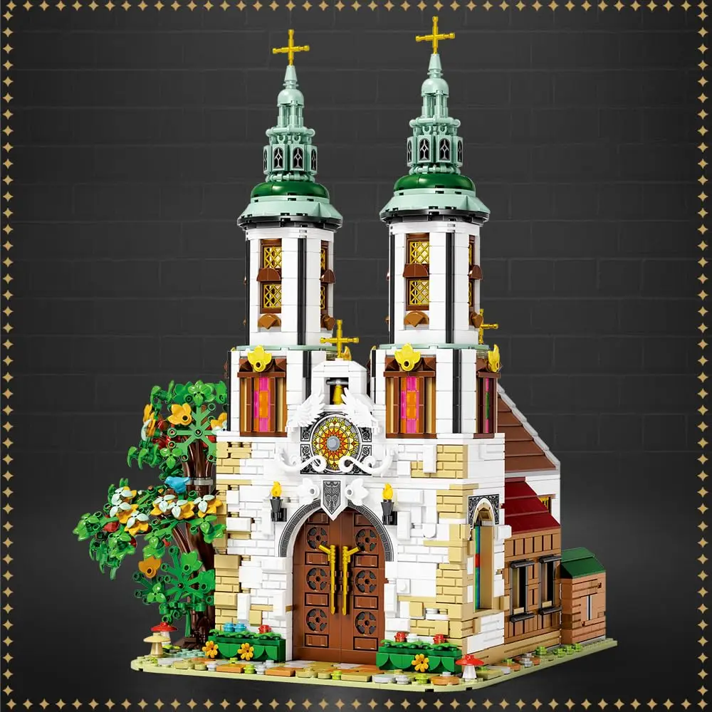 3306PCS St. Andrew's Church Building Block Medieval European Church Model Bricks Set With Light Desktop Decoration Kids Toy Gift 3306PCS St. Andrew's Church Building Block Medieval European Church Model Bricks Set With Light Desktop Decoration Kids Toy Gift