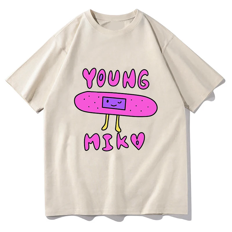 

Young miko Tshirts Short Sleeve Cotton Mens Tee-shirt Casual Summer Spring Comfortable Shirt Round Neck Male Tees Short Sleeve