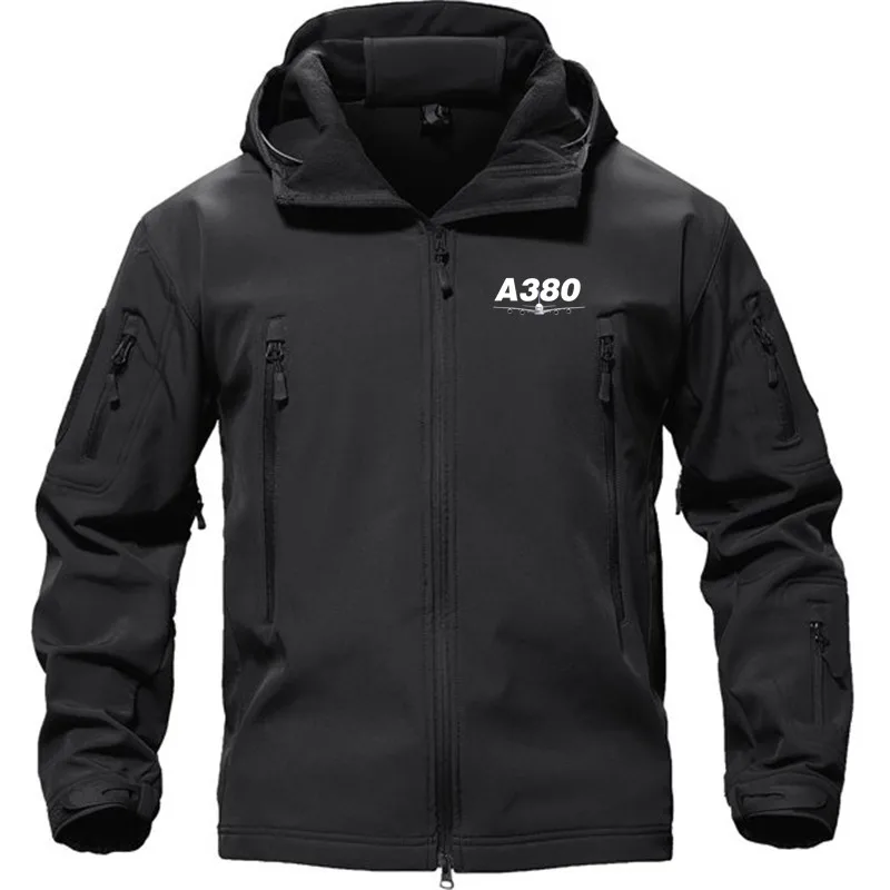 

2022 Tactical Sharkskin SoftShell Warm Zipper Jackets for Men Airbus A380 Pilots Military Outdoor Waterproof Man Coat Jacket New