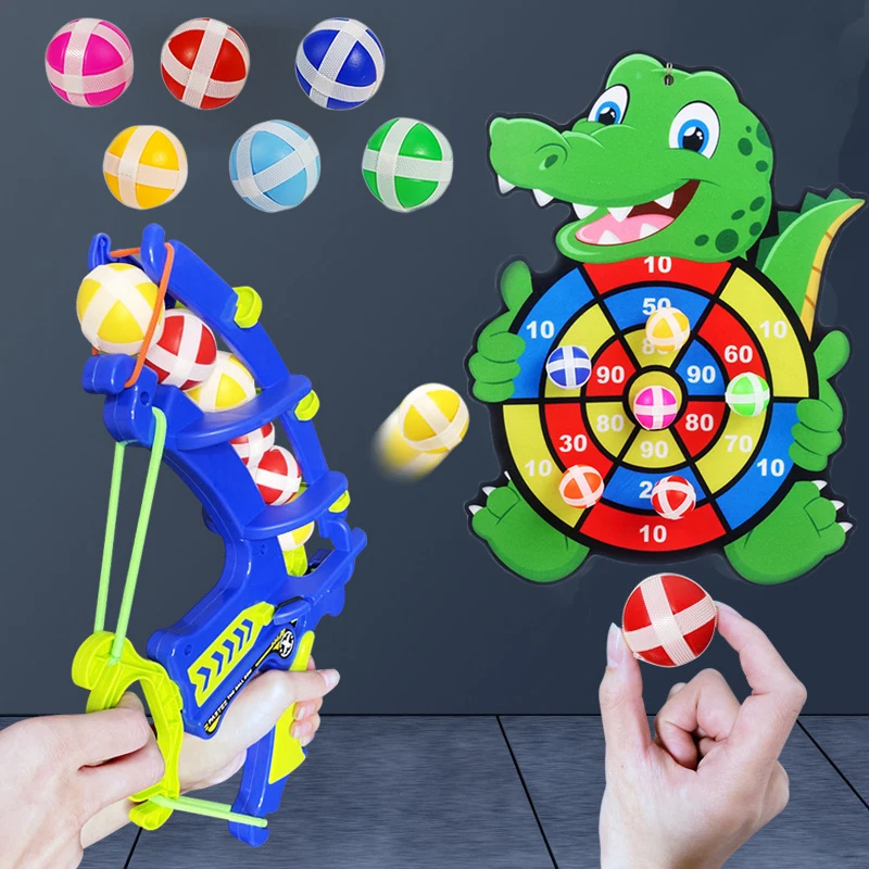 

Montessori Children Cartoon Animal Dart Board Sticky Ball Target Sports Game Family Interactive Educational Toy Christmas Gift