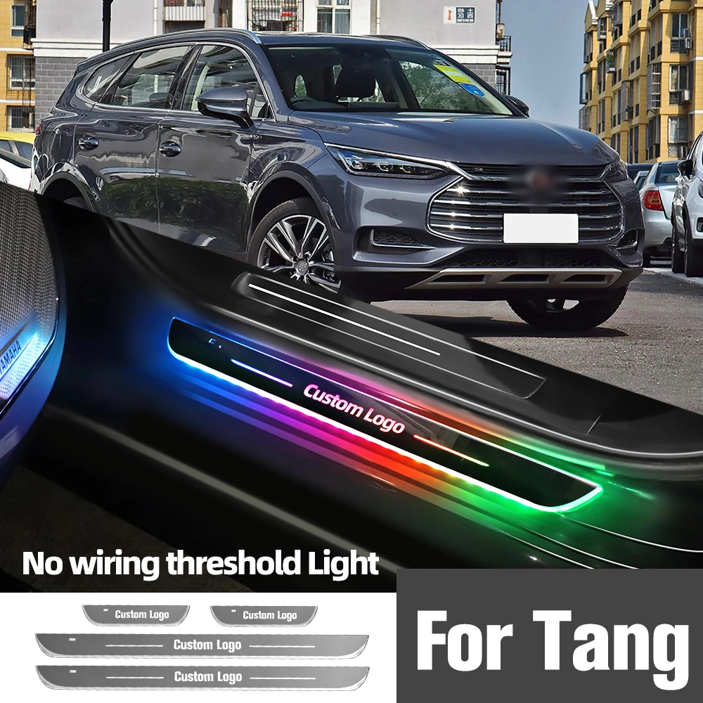 

For BYD Tang 2015-2023 2017 2019 2020 2021 2022 Car Door Sill Light Customized Logo LED Welcome Threshold Pedal Lamp Accessories