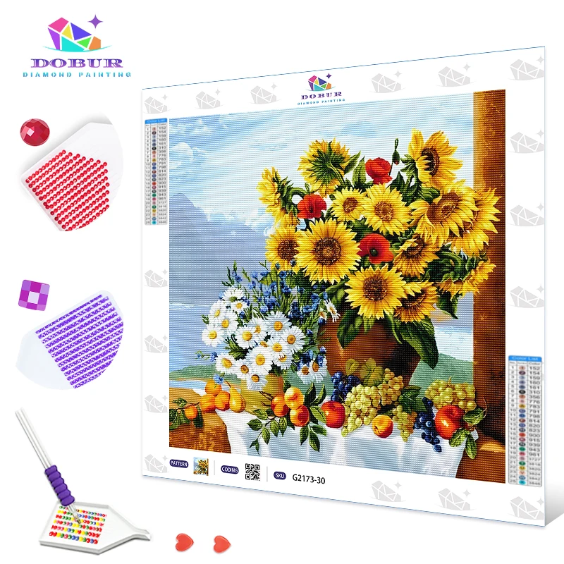 DIY Diamond Painting Kit Daisy Sunflower Round/Square Diamond Full Diamond Mosaic Home Decoration Painting Cross Stitch Kit
DIY Diamond Painting Kit Daisy Sunflower Round/Square Diamond Full Diamond Mosaic Home Decoration Painting Cross Stitch Kit