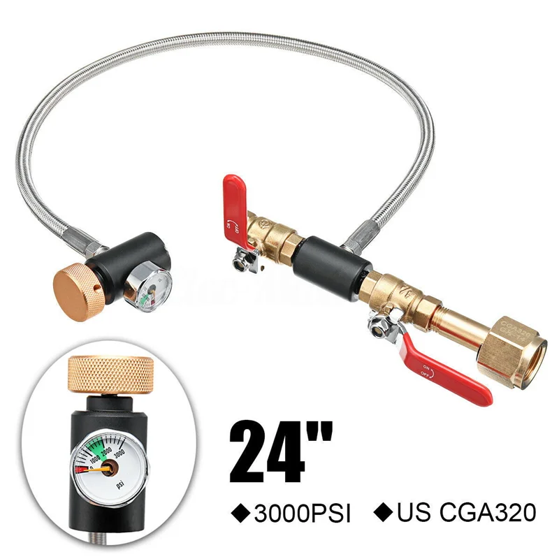 G1/2 CO2 Cylinder Refill Adapter Hose, CO2 Refill Station Connector Kit for Filling Soda Maker for Sodastream Tank
G1/2 CO2 Cylinder Refill Adapter Hose, CO2 Refill Station Connector Kit for Filling Soda Maker for Sodastream Tank