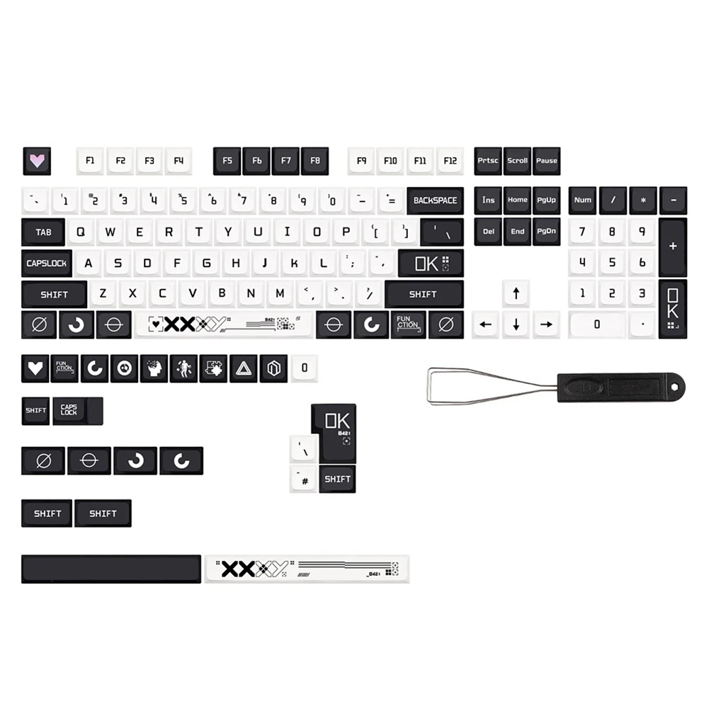 

128 Keys/Set Print Stream PBT Keycaps XDA Profile MX Switch DYE-SUB Keycap for DIY Mechanical Gaming Keyboard Custom