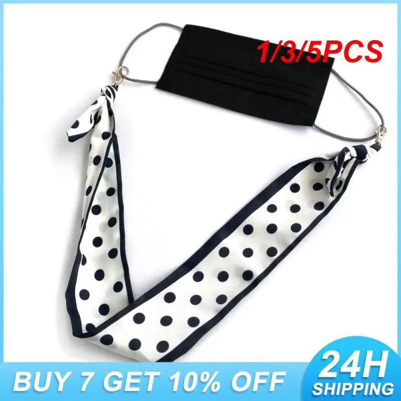 

1/3/5PCS Stylish European And American Style Unique Design Silk Scarf Mask Lanyard With Eyeglass Chain Silk Scarves