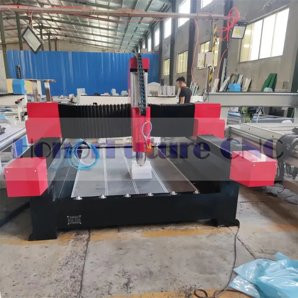 

Easy To Operate 1300*2500Mm Cnc Stone Cutting Machine High Z Axis Marble/Granite Engraving Equipment 5.5Kw