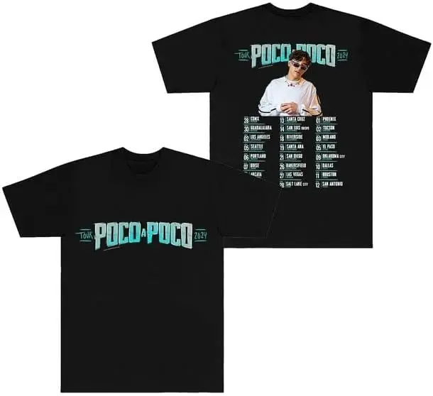 Футболка Poco A Poco Tour Merch с коротким рукавом и круглым вырезом для мужчин и женщин
Футболка Poco A Poco Tour Merch с коротким рукавом и круглым вырезом для мужчин и женщин