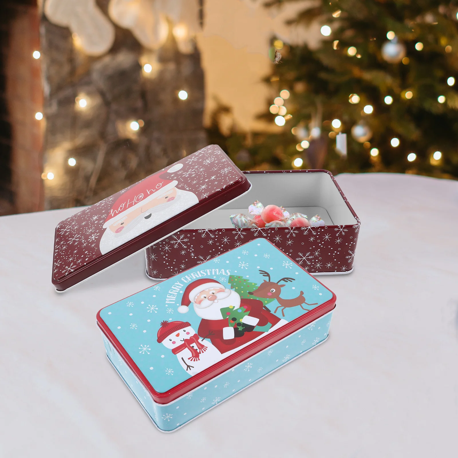 Christmas Cookie Tins 2Pcs Rectangular Metal Lids Festive Holiday Treat For Gift Giving Stocking Stuffers
Christmas Cookie Tins 2Pcs Rectangular Metal Lids Festive Holiday Treat For Gift Giving Stocking Stuffers