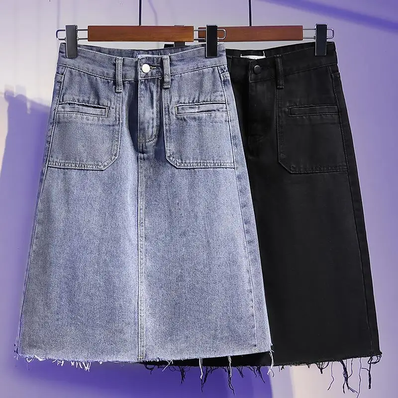 Spring Summer High Waist Denim Skirt Women Clothing Korean Fashion Midi Jeans Skirt Female Harajuku Vintage Y2k Skirts Q527
Spring Summer High Waist Denim Skirt Women Clothing Korean Fashion Midi Jeans Skirt Female Harajuku Vintage Y2k Skirts Q527
