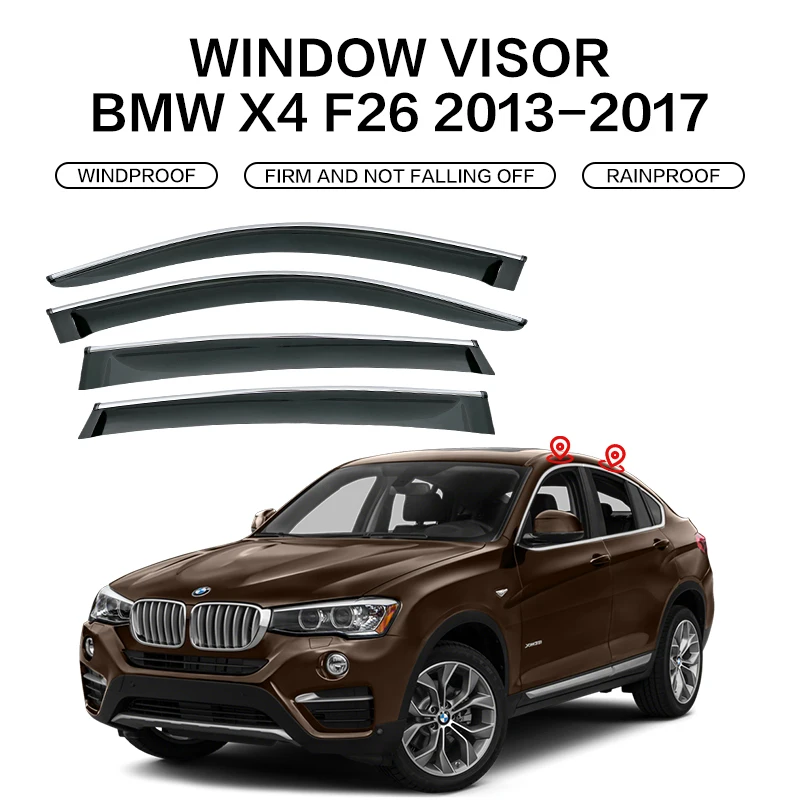 Window Visor For BMW X4 F26 G02 2013-2022 Auto Door Visor Weather shields Window Protectors
Window Visor For BMW X4 F26 G02 2013-2022 Auto Door Visor Weather shields Window Protectors