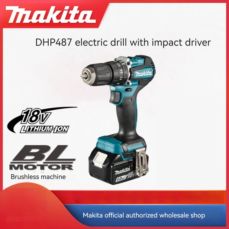 Makita DHP487 13mm 40Nm 18V LXT Cordless Hammer Driver Drill Impact Electric Screwdriver Woodworking Drilling
Makita DHP487 13mm 40Nm 18V LXT Cordless Hammer Driver Drill Impact Electric Screwdriver Woodworking Drilling