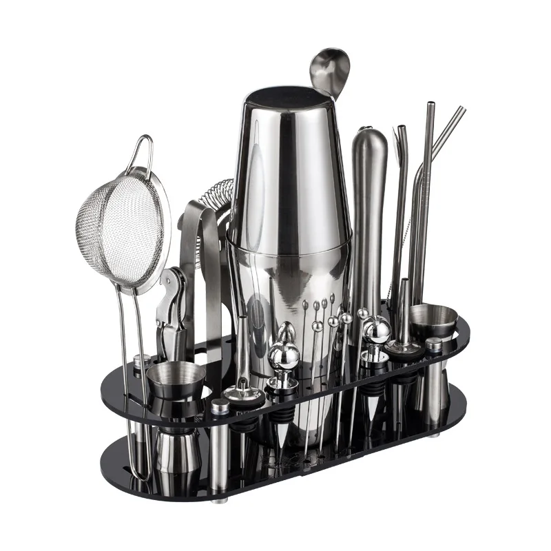 StenIlis Steel Boston Bartender Cocktail Set 600ml+700ml 23 types of Paul Set including black stand, 1 set of alcoholic product
StenIlis Steel Boston Bartender Cocktail Set 600ml+700ml 23 types of Paul Set including black stand, 1 set of alcoholic product