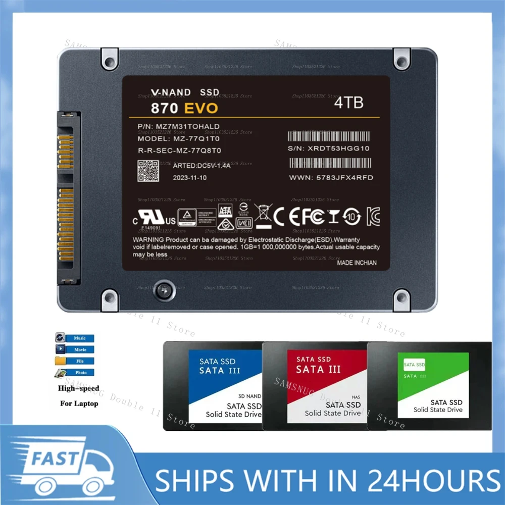 New 8TB SSD sata 4TB 2TB Hard drive disk sata3 2.5 inch ssd TLC 560MB/s internal Solid State Drives for laptop and desktop PC
New 8TB SSD sata 4TB 2TB Hard drive disk sata3 2.5 inch ssd TLC 560MB/s internal Solid State Drives for laptop and desktop PC