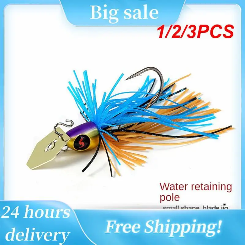 

1/2/3PCS Fishing Chatterbait 8.6g Jig Hook SpinnerBaits Buzzbait for Bass Pike Tiger Muskie Metal Jig Lure