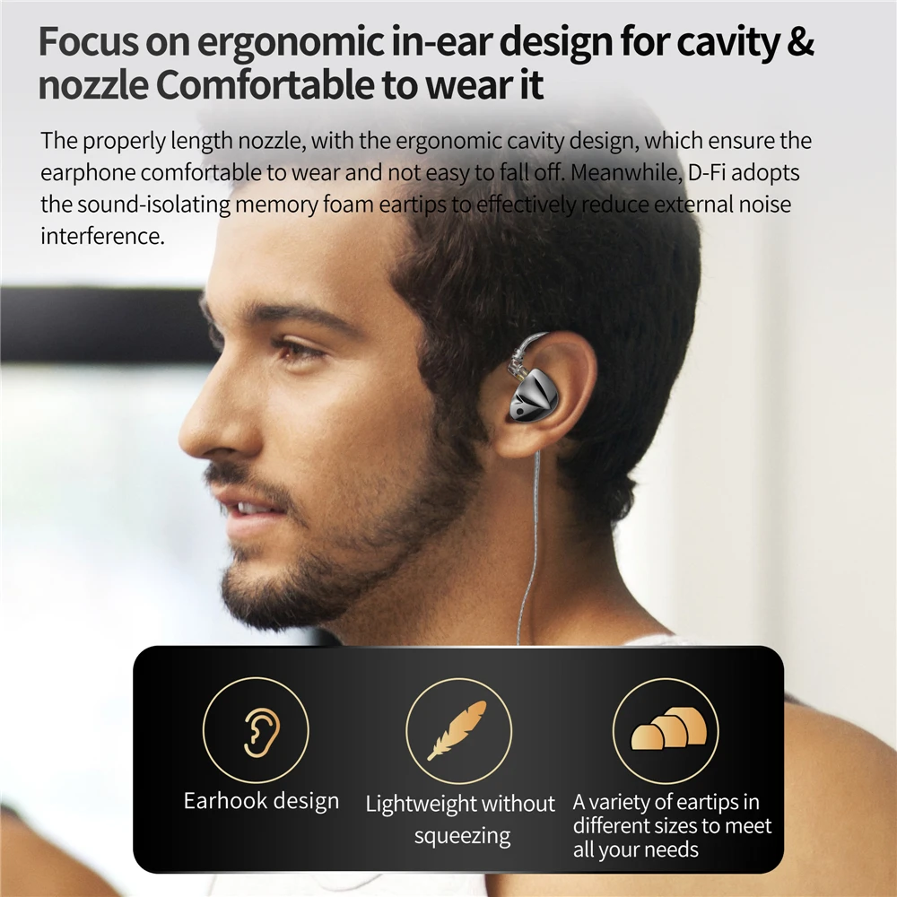 KZ D-FI In Ear 4-Level Monitor CustomizableTuning Headphone HiFi Earphone Zobel Network Circuit Design Headset
KZ D-FI In Ear 4-Level Monitor CustomizableTuning Headphone HiFi Earphone Zobel Network Circuit Design Headset