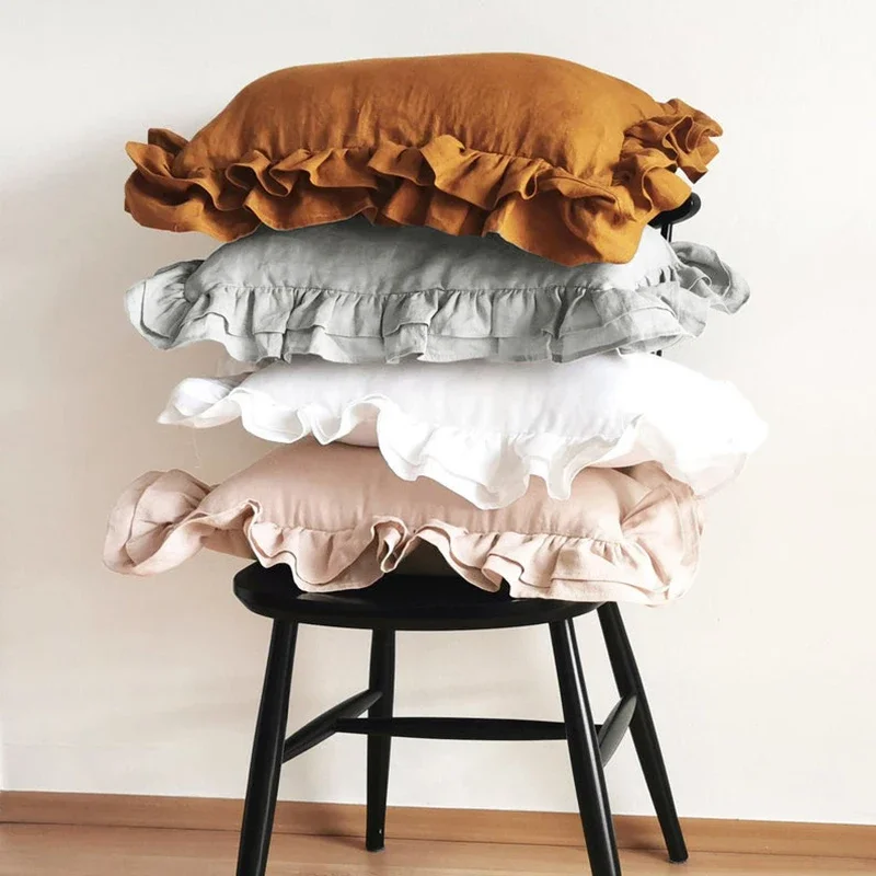 Direct Selling 100% Linen Ruffle Pillow Sham Standard Pillowcase 48x74cm Soft Pillow Case Closure TJ7735 Bedding Solid
Direct Selling 100% Linen Ruffle Pillow Sham Standard Pillowcase 48x74cm Soft Pillow Case Closure TJ7735 Bedding Solid