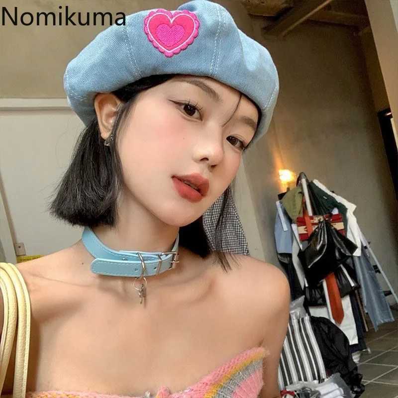 Harajuku Denim Berets Hat Retro Casual Spring and Summer Shade Painter Cap Korean Embroidery Casual Blue Beret Women's Hats
Harajuku Denim Berets Hat Retro Casual Spring and Summer Shade Painter Cap Korean Embroidery Casual Blue Beret Women's Hats