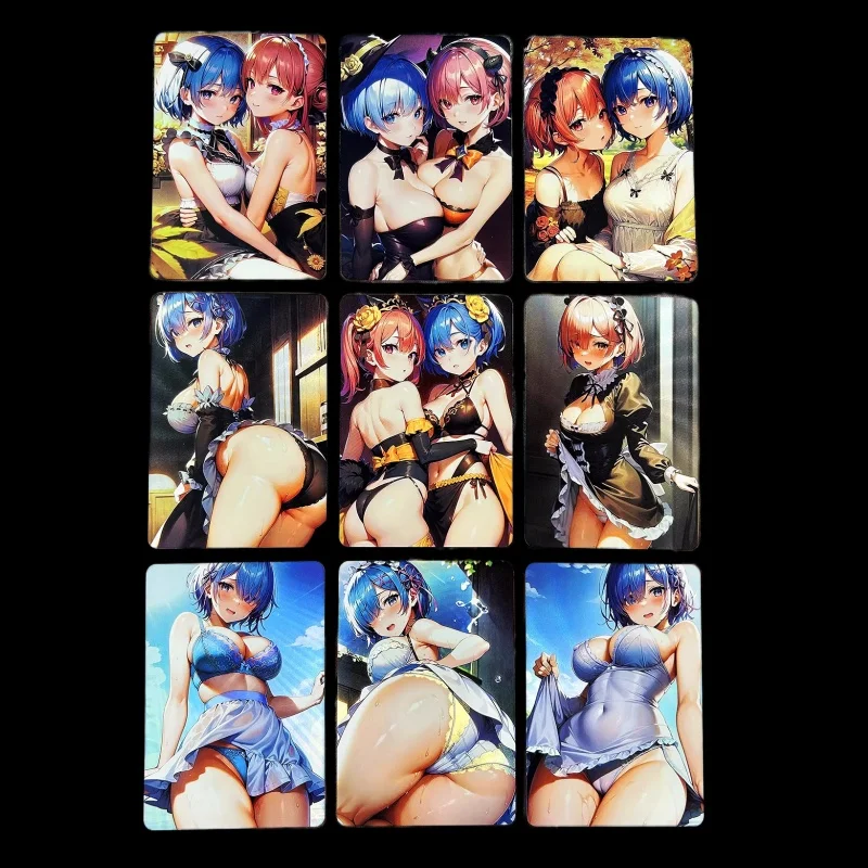 9pcs/set Re:Life In A Different World From Zero ACG Sexy Girl Rem Animation Characters Flash Card Anime Collection Cards Toy
9pcs/set Re:Life In A Different World From Zero ACG Sexy Girl Rem Animation Characters Flash Card Anime Collection Cards Toy