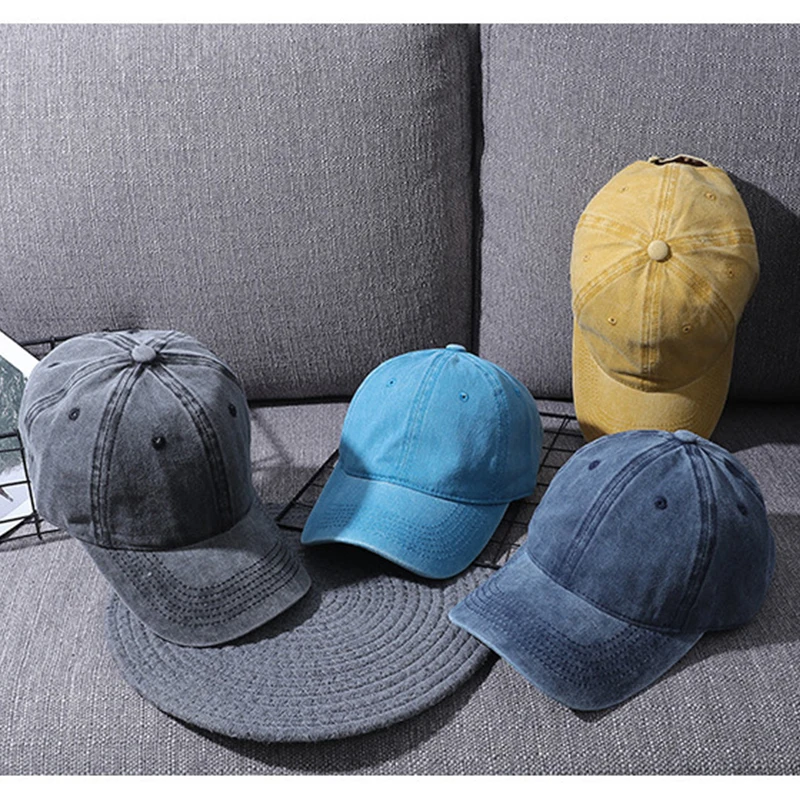 

Vintage Baseball Cap for Women Men Washed Cotton Solid Color Dad Hat Sunhat Cap for Man Snapback Hat