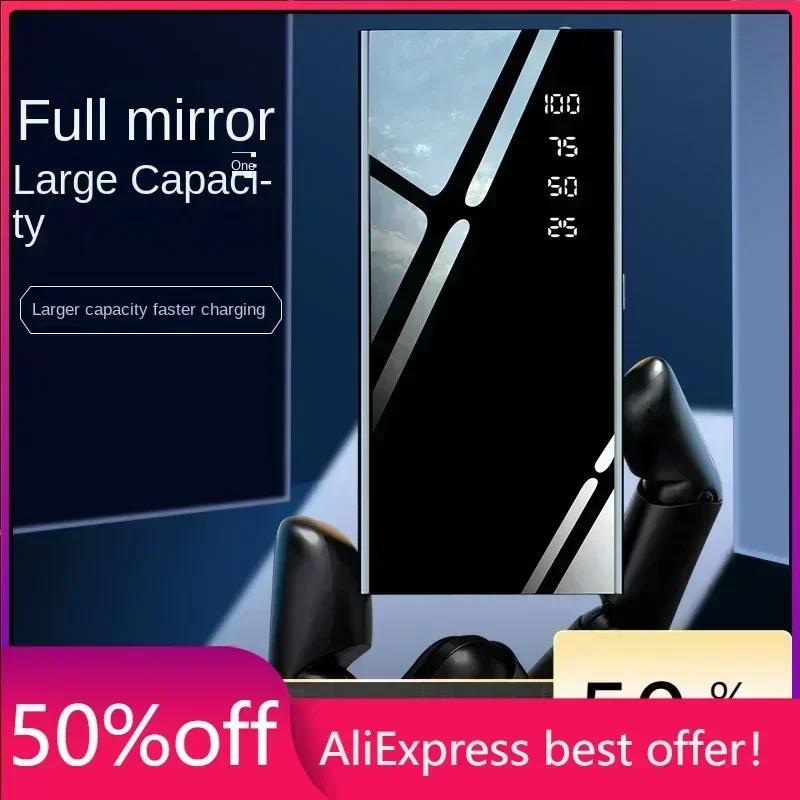 60000mAh Rechargeable Battery Power Bank - Large Capacity, Full Mirror Surface, Digital Display. Stay Powered Up Anywhere, 
60000mAh Rechargeable Battery Power Bank - Large Capacity, Full Mirror Surface, Digital Display. Stay Powered Up Anywhere,