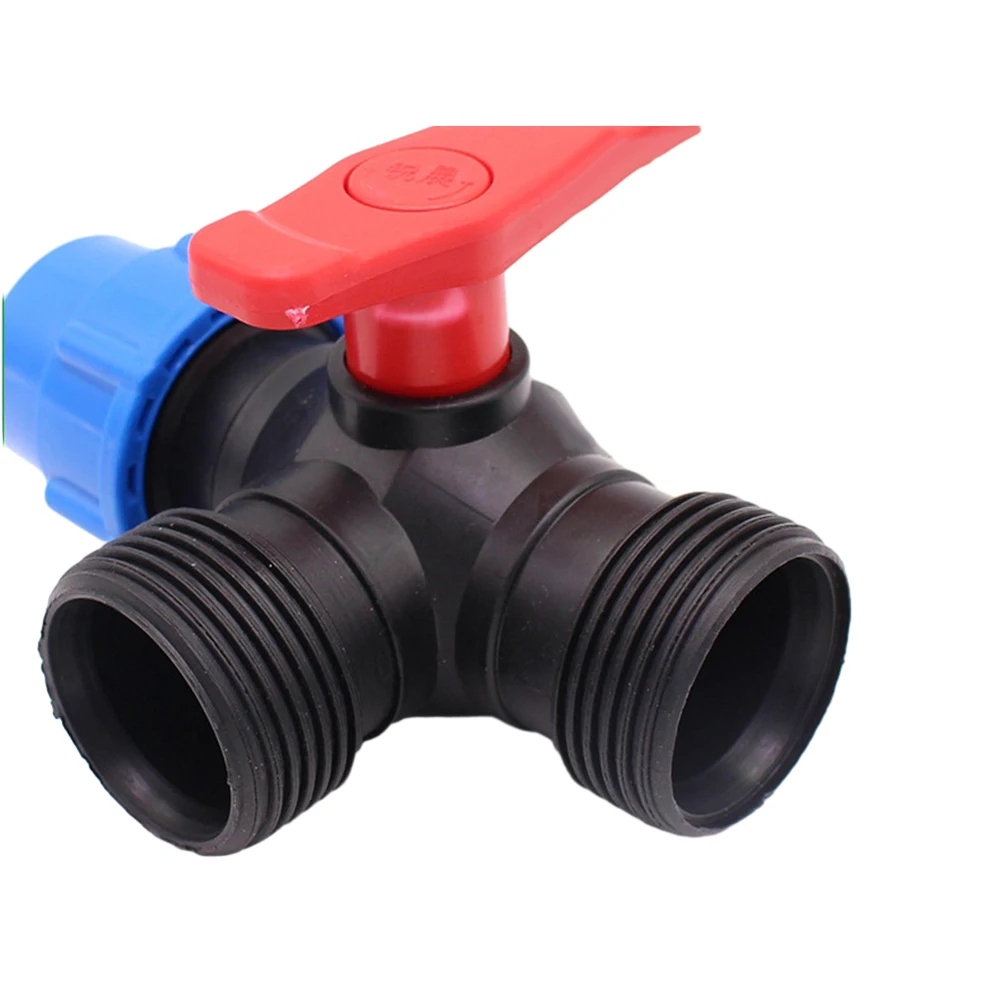 

PE Tube Tap Water Splitter 3 Way Plastic Quick Valve Connector 20/25/32/40/50mm Garden Irrigation Water Pipe Fittings