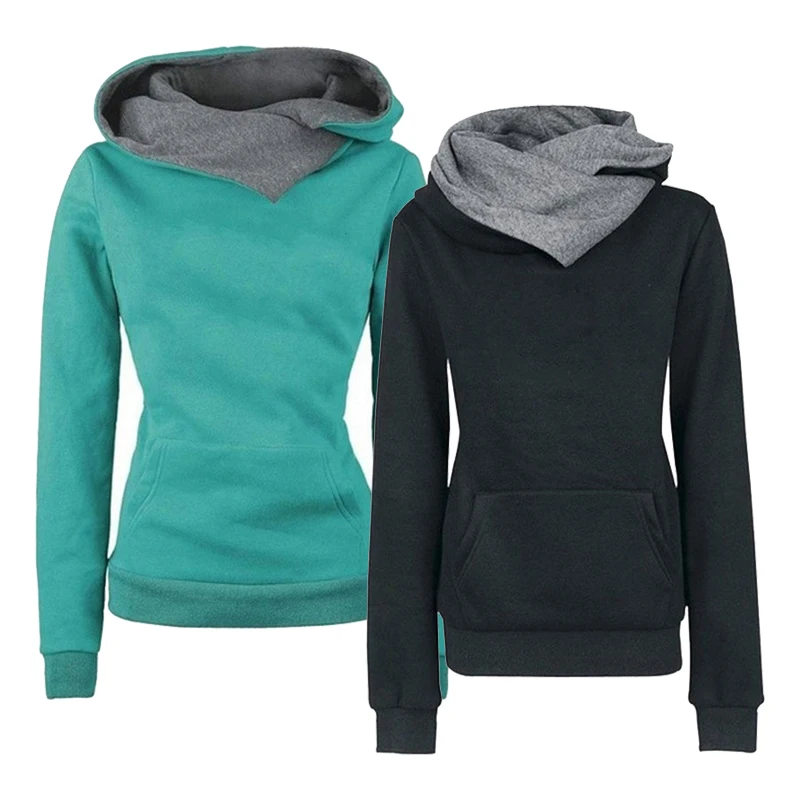 Spring Autumn Women's Hooded Sweatshirts Two-Tone Cap Casual Solid Long Sleeve Pocket Loose Hoodies Sports Female Top Pullover
Spring Autumn Women's Hooded Sweatshirts Two-Tone Cap Casual Solid Long Sleeve Pocket Loose Hoodies Sports Female Top Pullover