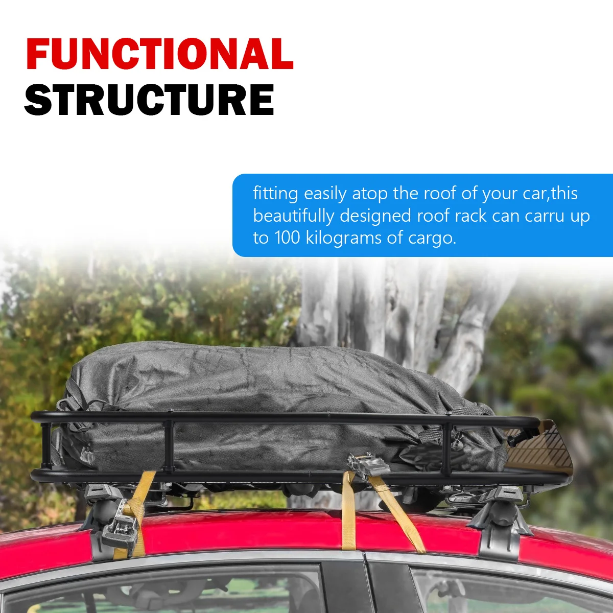 Universal Roof Rack Basket Car Luggage Carrier Steel Vehicle Cargo with Wind Fairing
Universal Roof Rack Basket Car Luggage Carrier Steel Vehicle Cargo with Wind Fairing
