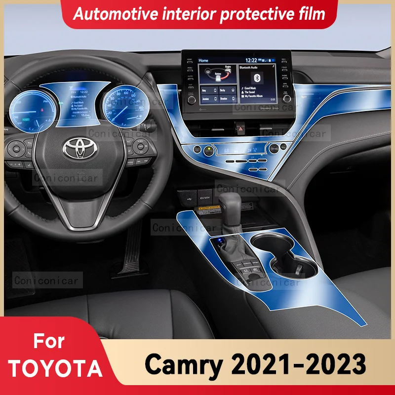 

Для TOYOTA Camry 2021-2023 Защитная пленка для салона автомобиля центральной консоли приборной панели наклейка против царапин аксессуары