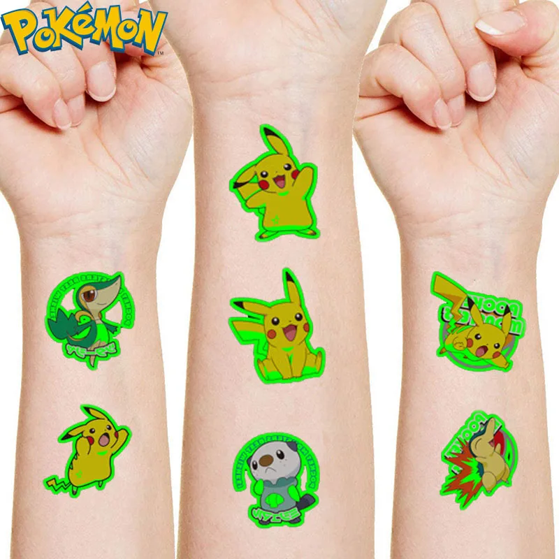 Original Pokemon Tattoo Stickers Toys Pikachu Cute Anime Figures Glow-in-the-dark Tattoo Stickers Children Decoration Gifts
Original Pokemon Tattoo Stickers Toys Pikachu Cute Anime Figures Glow-in-the-dark Tattoo Stickers Children Decoration Gifts