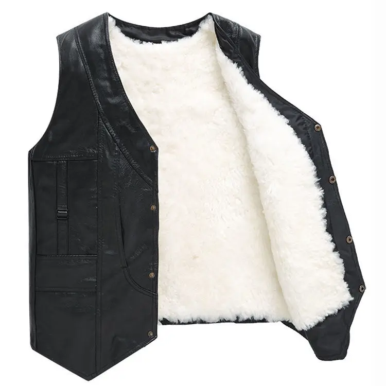 2024 Winter Leather Vest Men's Fur Thickened Waistcoat Men Motorcycle Coat New Warm Sleeveless Jackets Velvet Solid Color P41
2024 Winter Leather Vest Men's Fur Thickened Waistcoat Men Motorcycle Coat New Warm Sleeveless Jackets Velvet Solid Color P41