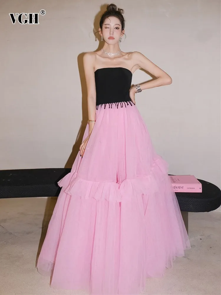 VGH hit color elegant backless dress for women strapless slash neck sleeveless high waist temperament dresses female fashion new
VGH hit color elegant backless dress for women strapless slash neck sleeveless high waist temperament dresses female fashion new