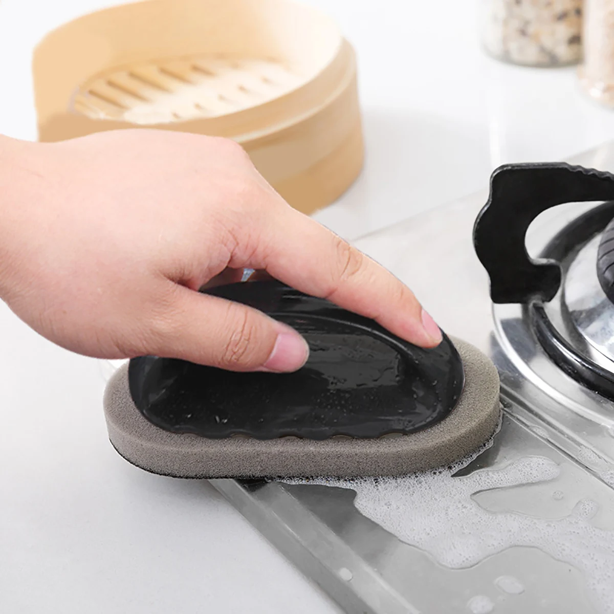 Strong Sponge Cleaning Brushes With Handle Nano Magic Eraser Wipe Stain-Remove Dish Pan Washing Brush Home Kitchen Clean Tools
Strong Sponge Cleaning Brushes With Handle Nano Magic Eraser Wipe Stain-Remove Dish Pan Washing Brush Home Kitchen Clean Tools