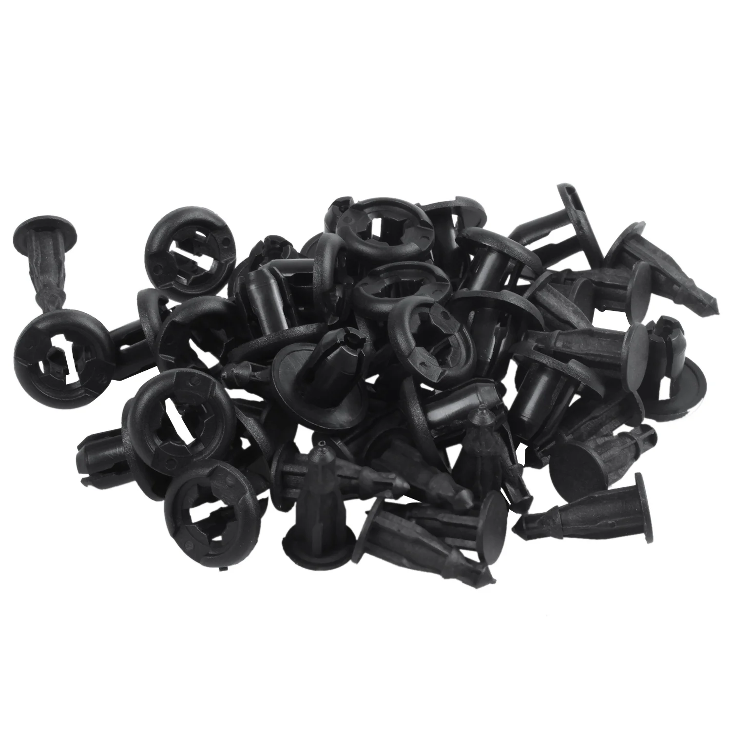 

25 Pcs Plastic Push in Car Bumper Fender Door Rivets Clip 10mm Hole