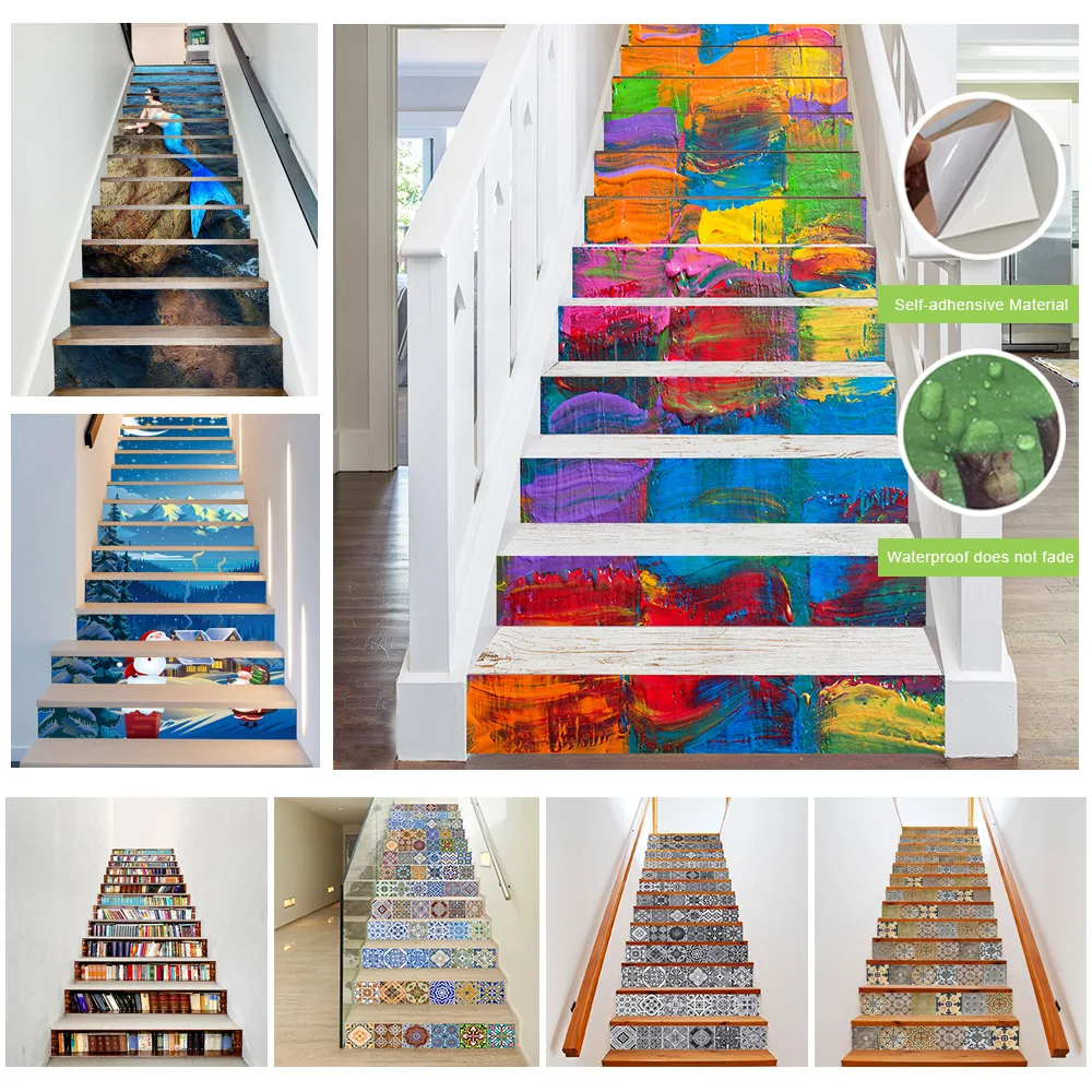 18 Models of Staircase Decorative Wall Stickers Self-adhesive Removable Peel and Stick Decorative Art Mural
18 Models of Staircase Decorative Wall Stickers Self-adhesive Removable Peel and Stick Decorative Art Mural